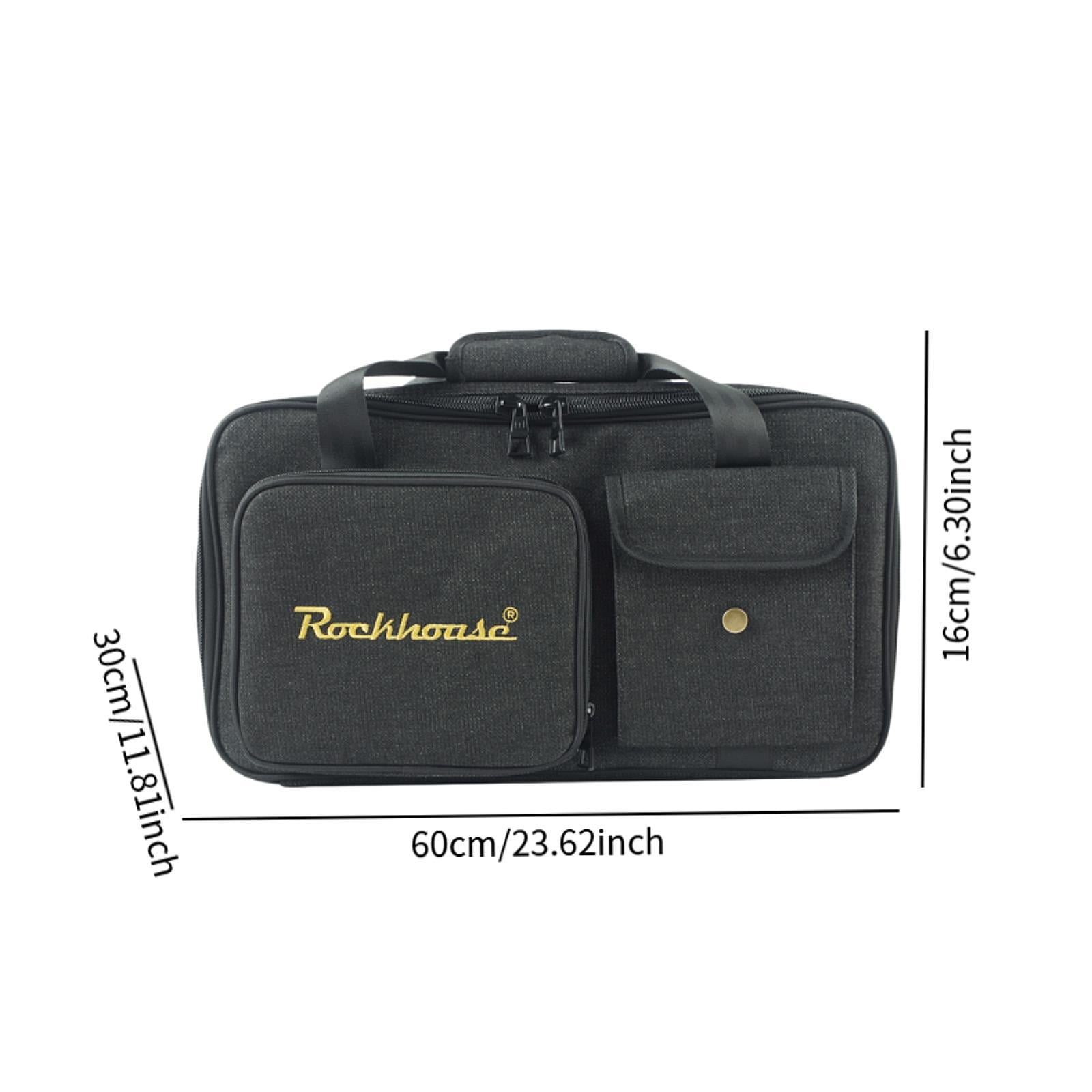 LeeQinersw Guitar Effects Pedal Board Bag Multieffects Carrier for Daily Transport Show L Black L