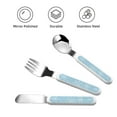 thumbnail image 3 of Easygdp Snowflake Snowing 3-Piece Flatware Set Kids Silverware, Stainless Steel Toddler Kids Utensils Safe for Preschooler Children, 3 of 8
