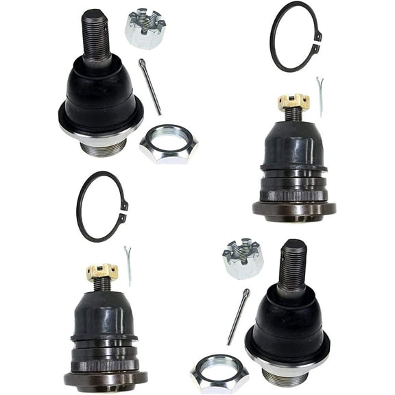 Detroit Axle - 4 Front Ball Joints for 1998-2004 Nissan Frontier Xterra 1999 2000 2001 2002 2003 4 Upper and Lower Ball Joints Replacement
