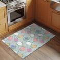 thumbnail image 2 of Area Rug 2 x 3 Ft, Easter Bunny Indoor Accent Bathroom Rugs for Kitchen/Laundry Room, Colorful Eggs Spring Leaves Daisy Blue Washable Non-Slip Runner Floor Mat for Entryway, Living Room, 2 of 8