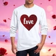thumbnail image 5 of qucoqpe Valentine's Day Shirts for Men 2026 Spring Fashion Casual Love Heart Printed Long Sleeve Tops Loose Pullover Blouse, 5 of 5