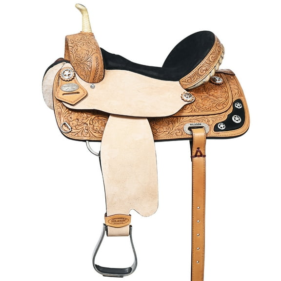 14 In Western Horse Treeless Saddle American Leather Trail Barrel Hilason