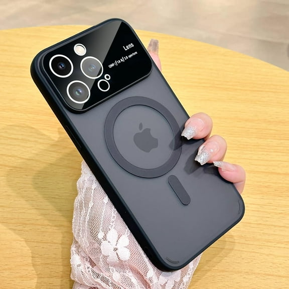 for iPhone 13 Pro Max Case Matte, Magnetic [ Supporte for Magsafe] Skin-Friendly TPU, Drop Protection Frame, Wide Lens Camera Protection, Full Body Protection Shockproof Cover -Black