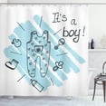 thumbnail image 1 of Ambesonne Turquoise Shower Curtain, Its a Boy Paintbrush, 69"Wx75"L, Turquoise, 1 of 3