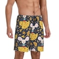 thumbnail image 2 of Fotbe Mouse Cheese Pantalones Cortos de Pijama para Hombre, Ropa de Dormir, Pantalones de Pijama Cortos para Hombre-Medium, 2 of 6