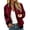 Wine, variant on Women's Zip Up Bomber Jacket Loose Fit Long Sleeve Coat with Pockets Trendy Fall Outerwear for Daily Streetwear
