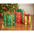 thumbnail image 2 of BrylaneHome Pre-Lit Gift Boxes, Set Of 3, 2 of 4