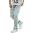 thumbnail image 2 of KDNK Men Barbed Wire Print With Chain Skinny Flare Jeans (Blue), 2 of 2