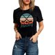 thumbnail image 4 of ABPHQTO Camiseta casual con círculo de rayas de arco iris sobre hielo de hockey negro para mujer, 4 of 5