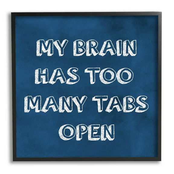 Stupell Industries Distracted Humor Phrase Graphic Art Black Framed Art Print Wall Art, Design by Sundance Group