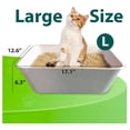 thumbnail image 3 of Disposable Litter Boxes for Cats | Baking Soda Effect and Odor Control | 17.1”L, 12.6”W, 6.6”H | Recycled White Paper | Durable and Water Resistant | Large Size (Large- 5 Pieces), 3 of 7