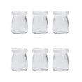 thumbnail image 1 of 6pcs Glass Pudding Cup Unleaded Cup High Temperature Resistant Kitchen Storage Bottle with Lid (200ml Unmarked Pudding Bottle), 1 of 8