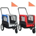 thumbnail image 3 of vidaXL Dog Bike Trailer Foldable Stroller 2-in-1 Function Dog Cart for Bike, 3 of 12