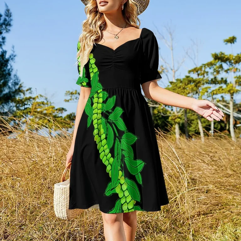 Maile and Mokihana Sleeveless Dress Cocktail of dresses ceremony dresses  Women's long dress - Walmart.com