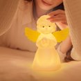 thumbnail image 1 of Bonita luz nocturna, recargable por USB, lámpara de ángel que cambia de 8 colores de silicona supersuave, ayuda para dormir, lámpara de noche LED, cumpleaños, Pascua, regalo de Navidad, se utiliza pa JAMW Sencillez, 1 of 5