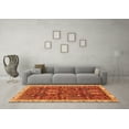 thumbnail image 3 of Ahgly Company Indoor Round Abstract Orange Modern Area Rugs, 4' Round, 3 of 4