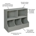 thumbnail image 2 of Badger Basket Children's Wood Multi-Bin 41 gal Toy Storage Cube, Gray, 2 of 9