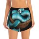 thumbnail image 2 of Balery Blue Viper Snake Pantalones cortos deportivos para mujer con forro y dos bolsillos, elásticos, para entrenamiento, gimnasio, yoga-XX-Large, 2 of 7
