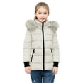 thumbnail image 4 of Mgmyaa Boys Girls Thickened Fleece Hooded Jacket Winter Warm Coat Long Sleeve Zip-Up Outerwear with Pockets Casual Parka, 4 of 4