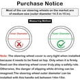 thumbnail image 6 of 15in Universal Butterfly Embroidery Steering Wheel Cover, Breathable Leather Anti-Slip Grip, Odorless Comfortable Car Steering Wheel Protector Cover for Women Men, 6 of 7