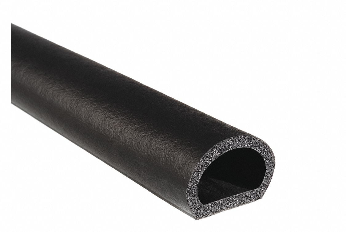 Rubber Seal Ribbed 0.5 in W 25 Ft