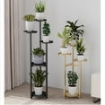 thumbnail image 4 of Huisuilinss Plant Stand Indoor,Metal Plant Shelf,Tall Flower Holder For Multiple Plants,Vintage Design Flower Pot Stand With Anti-slip Feet,Corner Display Rack For Indoor Home Office, 4 of 7