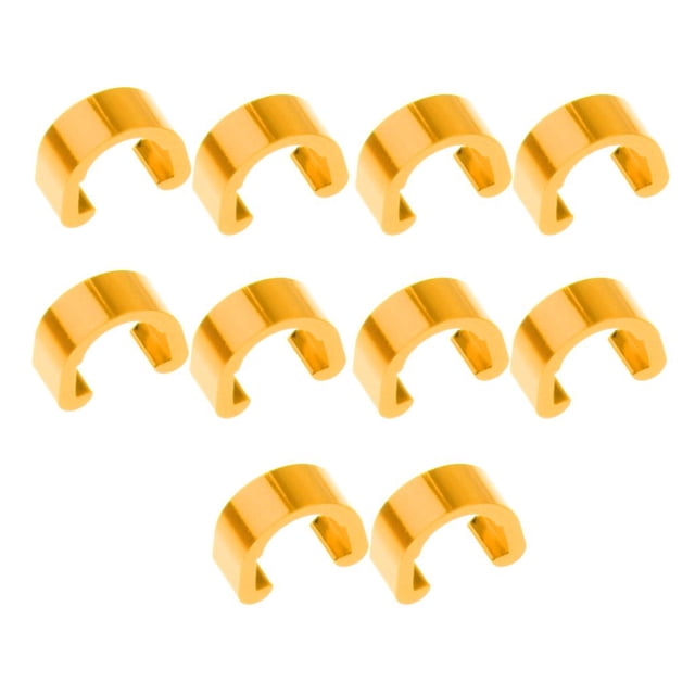 10 Uds. Cable de de de aluminio para hebilla carcasa manguera guía Oro shamjiam Bicicleta C Clip