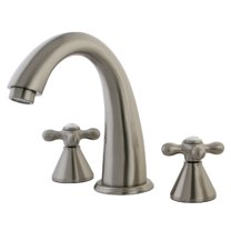 Kingston Brass KS2368AX Naples Two-Handle Deck Mount Roman Tub Faucet, Brushed Nickel