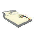thumbnail image 2 of Ambesonne Abstract Fitted Sheet & Pillow Sham Set, Modern Colors Surreal Life, Full, Cream Multicolor, 2 of 2
