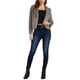 thumbnail image 2 of Abrigo de piel sintética recortado para mujer, chaqueta de invierno de moda, con frente abierto, solapa de muesca, manga larga, abrigo esponjoso XL gris café, 2 of 6