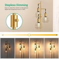 thumbnail image 3 of Dimmable Farmhouse Floor Lamp Industrial Standing Lamp for Living Room LED Edison Bulbs Included Corner Rustic Tall Tree Reading Lamps Home Decor for Bedroom Office, 3 of 7