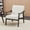 White, variant on HUJHKIO Accent Chair, Mid-Century Modern Chair with Soft Cushion, Upholstered Lounge Arm Chair with Solid Wood Frame for Living Room, Bedroom, Balcony, Dark Green