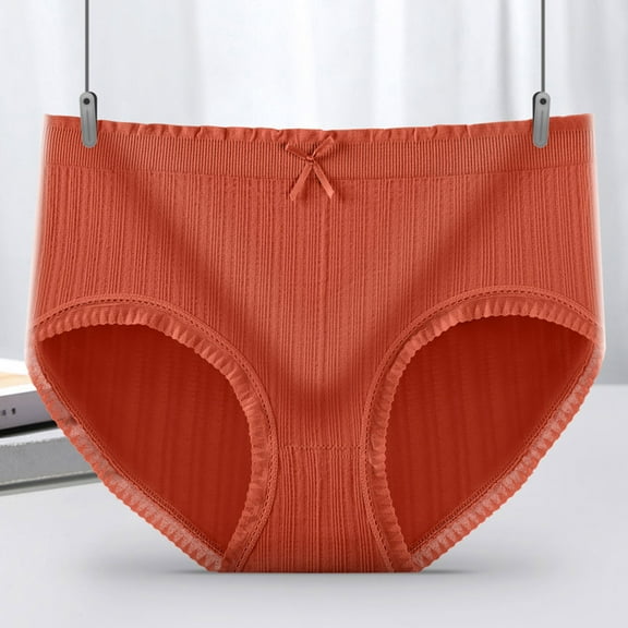 HOMBOM Nylon Brief Panties for Women Pack Traceless Red Breathable Underwear for Women Free Size