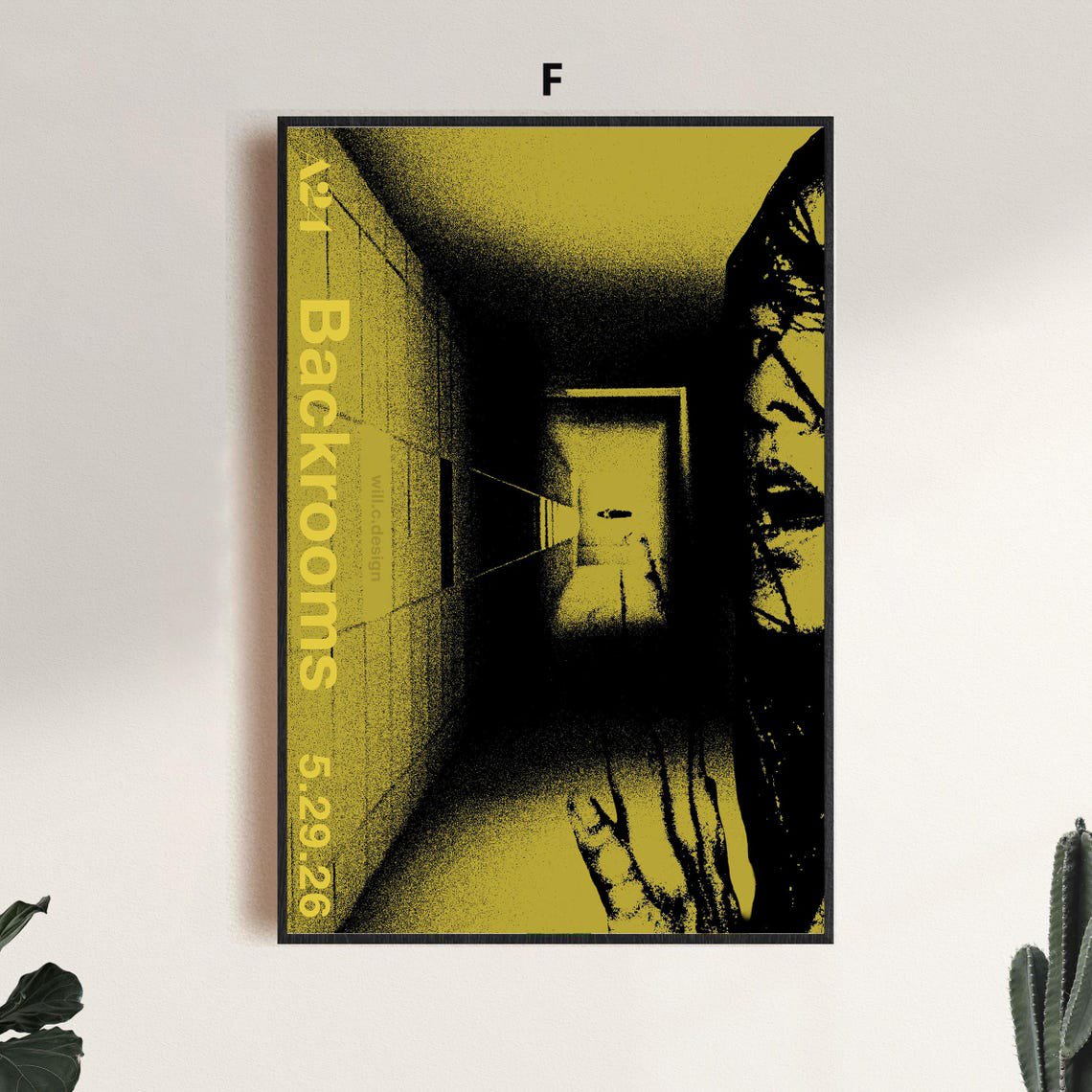 Backrooms (2026) Movie Poster, Horror Movie Wall Art Print Unframed Size 24''x36'' GooGate