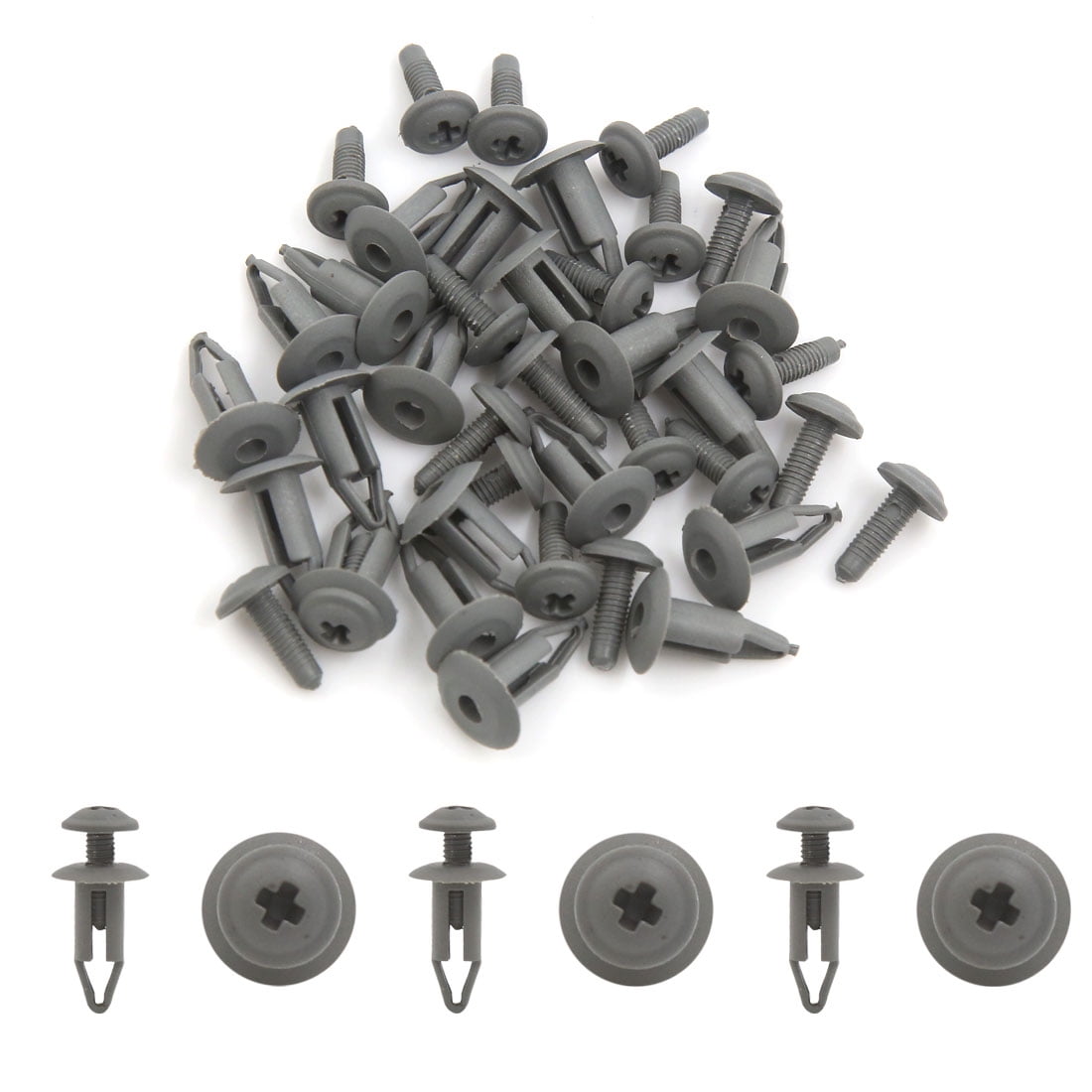 6mm Hole Screw Panel Clips Plastic Rivet 20 Pcs