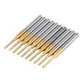 thumbnail image 1 of Carbide End Mill, Milling Cutter, Carbide CNC End Mill, 116 Cutting Edge Diameter Router Bits with Tungsten Coating, 10Pcs, Square Nose End Mills, 1 of 8
