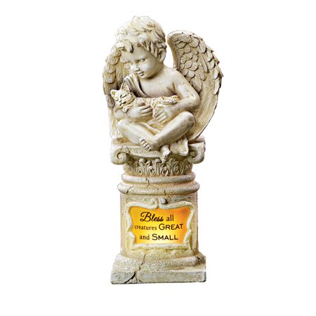 Collections Etc Cherub Angel With Pets Solar Memorial Stones Garden Collections Etc Cherub Angel With Pets Solar Memorial Stones Garden Statues Cat