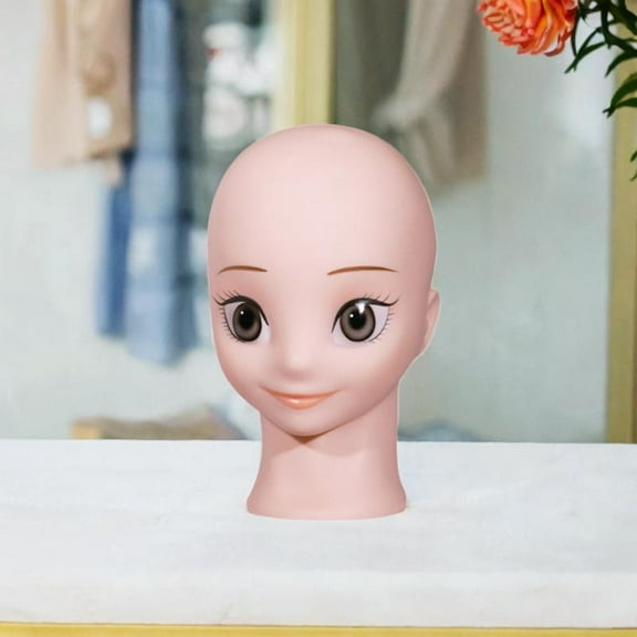 Serenable Mannequin Head Head for Hat Display,Professional,Anime Cosplay Doll Head Model,Stable Holder Cartoon Manikin Head