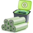 thumbnail image 1 of Pack of 100 biodegradable and compostable bin bags for food, household and pet waste in the kitchen, office, home and garden., 1 of 4