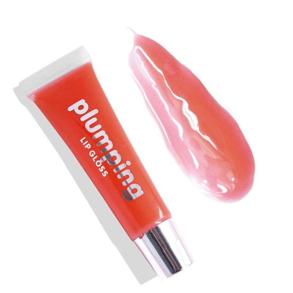 MAEPEOR Brillo de labios voluminizador, 9 colores, hidratante, brillo de labios, brillo de labios, lápiz labial líquido natural para mujeres y niñas (alto brillo 04 # rojo coral)