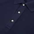thumbnail image 6 of Wioihee Mens Polo Shirts Short Sleeve Quarter Button Polo T Shirts Navy 4(S), 6 of 8