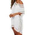 thumbnail image 3 of Ochine Women's Swimsuit Beach Crochet Cover Up Shirt Bikini Beachwear Bathing Suit Beach Dress, Average Size, 3 of 4