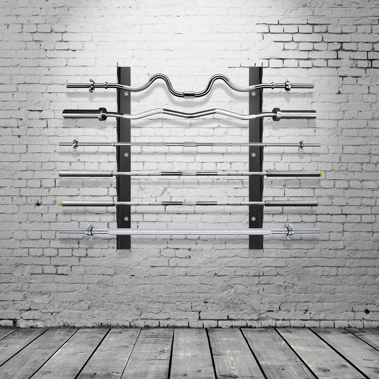 Allieroo Barbell Rack Bar Storage, Capacity 440 Lbs,Horizontal Wall