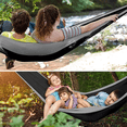 thumbnail image 5 of Hamaca Algodón Para Exterior Jardín Camping Portátil Mueble Negro/Gis, 5 of 5