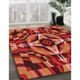 thumbnail image 3 of Ahgly Company Machine Washable Indoor Round Transitional Orange Area Rugs, 5' Round, 3 of 7