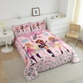 thumbnail image 4 of Erosebridal Music Guitar Bedding Twin Comforter Set,Crystal Glitter Down Comforter,Watercolor Splash Bedding Sets Twin with Comforter,Microfiber Famale Bedroom Decor,Reversible,2-Piece, 4 of 8