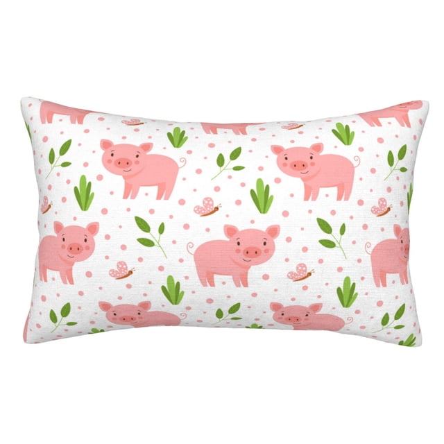 Balery Funny Little Pigs Funda de Cojín Estampada, Regalos para Mujeres, Regalos de Amor para Ella, Regalos para Novia o Esposa, Funda de Almohada-14"x20"