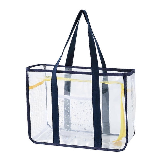 Clear Tote Bag Gym Bag Female PVC Beach Tote for Swimming Working Sports Game Pink