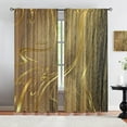thumbnail image 3 of Gold Stripe Graffiti Foldable Breathable Curtains, Abstract Designer Print Door Curtains for Door Window, Polyester Decorative Cloth Window Shades Dust-Proof for Kids Room Balcony-W52xL84in, 3 of 5