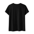 thumbnail image 2 of NAMTYQX Cute Tops for Teen Girls Casual Short Sleeve Bedruckte Loose Fitting Pattern Light Soft Crewneck Oversized Womens Tops Casual Black Size 2XL, 2 of 3